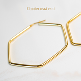 Pendientes de aro Frida. Material: Plata de ley 925