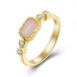 Anillo Mat Cuarzo Gold